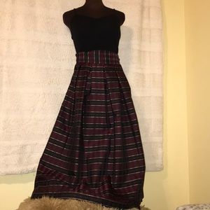 Taffeta plaid skirt